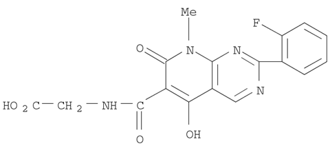 Glycine, N-[[2-(2-fluorophenyl)-7,8-dihydro-5-hydroxy-8-methyl-7-oxopyrido[2,3-d]pyrimidin-6-yl]carbonyl]-